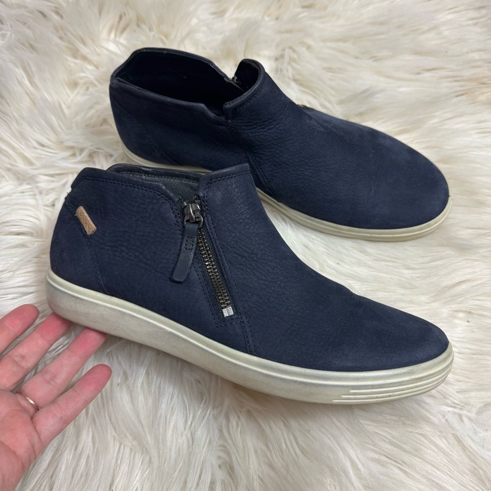 Ecco Soft Blue Low Ankle Boots Booties Shoes Womens Size 9